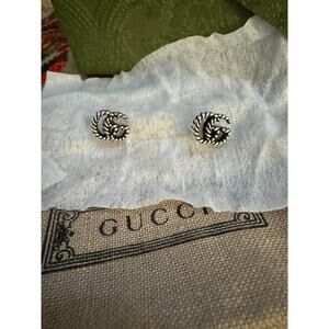GUCCI DOUBLE G EARRINGS - SILVER